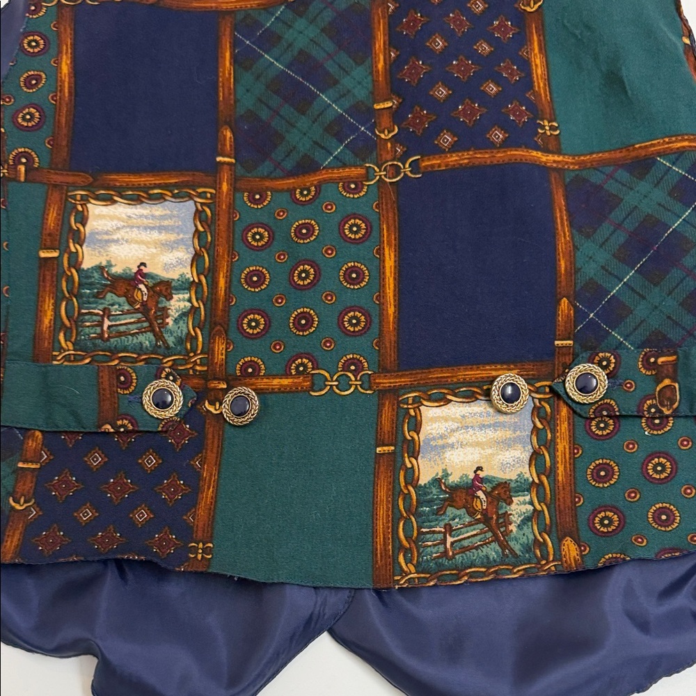 Jantzen Classics Equestrian Patchwork Vest Women’… - image 5